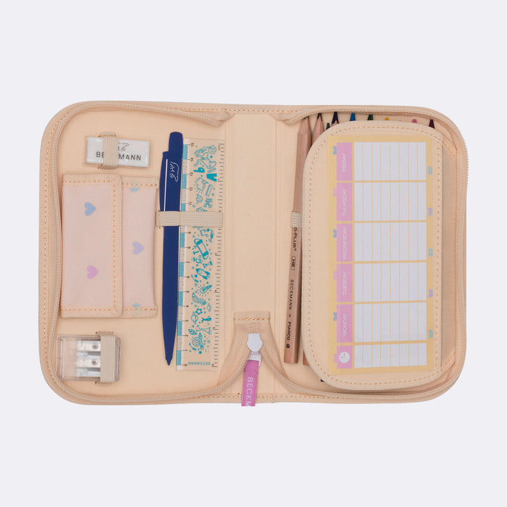 Single section pencil case, Yellow Heart