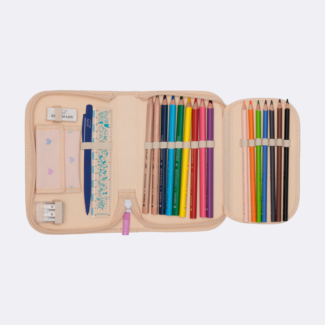Single section pencil case, Yellow Heart